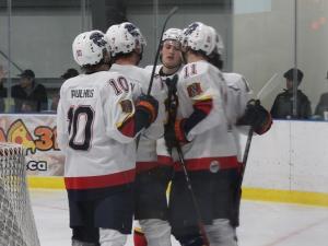 The Niverville Nighthawks put up another strong showing on Sunday night as they dispatched the Winnipeg Blues by an 8–3 score.