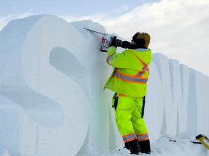 The snow maze at A Maze in Corn is still under construction, although the opening is pegged for January 28.