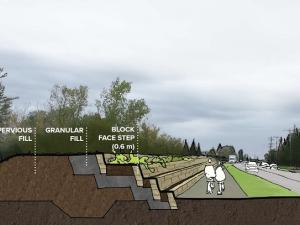 The preferred design: a combination MSE wall and earth fill dike.