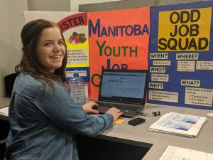 Rebekah Stevenson at the Youth Job Centre in Niverville.