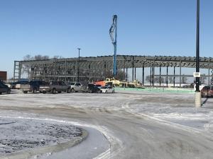 The Community Resource and Recreation Centre in Niverville, under construction.