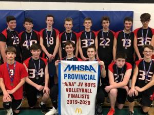 The Junior Varsity Boys The Roys volleyball team.