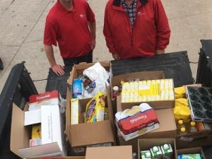 Local real estate agents Russ Kehler and Clarence Braun.