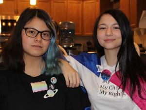 Sarah Salter and Laura Guenette from Niverville High School.