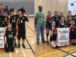 The Grade Six Boys and Grade Eight Girls team from École Sainte-Agathe.