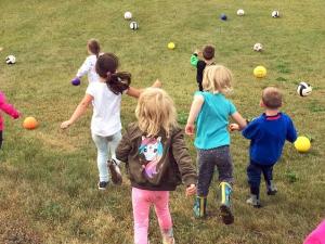 A day camp underway at Hespeler Park in Niverville.