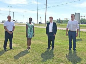 Government MLAs announce construction of new interchange at St. Mary's Road/South Perimeter.