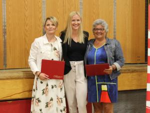 Angela Burtnack-Schinkel, Lauren Wiebe, and Wilma Keating.