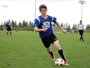 Elijah Pastoor doing what he loves—playing soccer at the highest level possible.