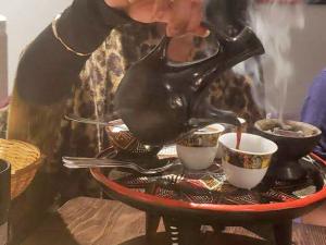 Faisa Gebre pours some authentic Ethiopian espresso, coming soon to Niverville.