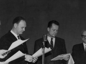 Niverville's first council is sworn into office on January 6, 1969.