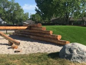 The new nature playground at Niverville Elementary.