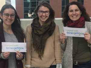 Heather Mitchell, Bethany Daman, and Mel Marginet of the Green Action Centre.