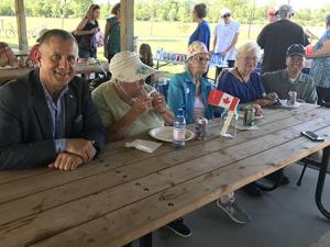 For the fourth year in a row, a pair of local politicians joined forces to host a constituency barbecue in Niverville.
