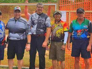 The Manitoba Machine: Paul Richards, Peter Felisario, Doug Engstrom, Paul Little, Oscar De Paulo, David Bullock, and Paul Umali