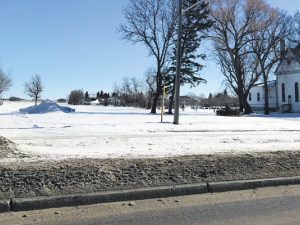 The empty lot at 420 Main Street St. Adolphe, former site of the personal care home