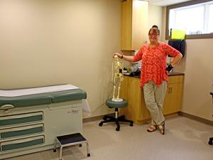 Dr. Mairi Burnett in one of the new clinic's rooms