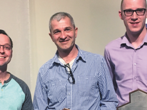 Chamber Award winners Leon Desmarais, Ferd Klassen, and John Schmitke