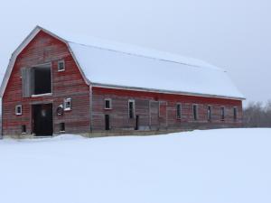 Red Hip-Roof Barn