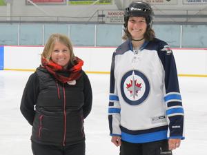 Coach Meghan Rafferty and Chantel Todd