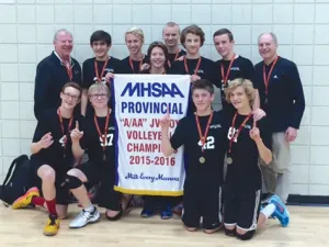 Niverville's Junior Varsity Boys volleyball team