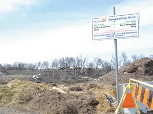 The community compost area in Niverville