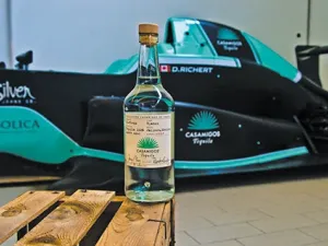 A bottle of Casamigos Tequila