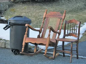 Unwanted items left at the end of a driveway are up for grabs