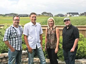The Niverville Citizen owners from left: Dustin Krahn, Ray Dowse, Cara Dowse, and Evan Braun