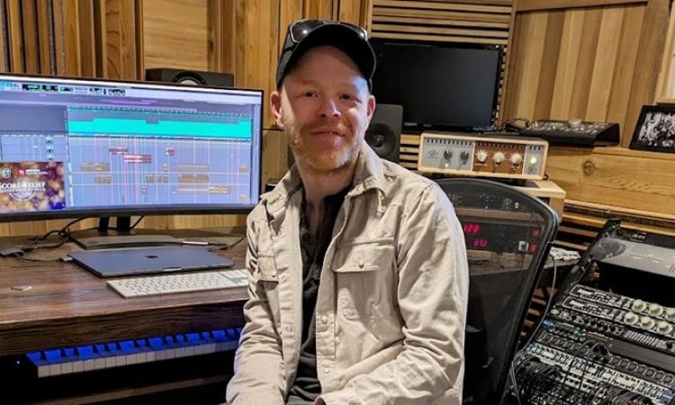 Evan St. Cyr in his home studio.