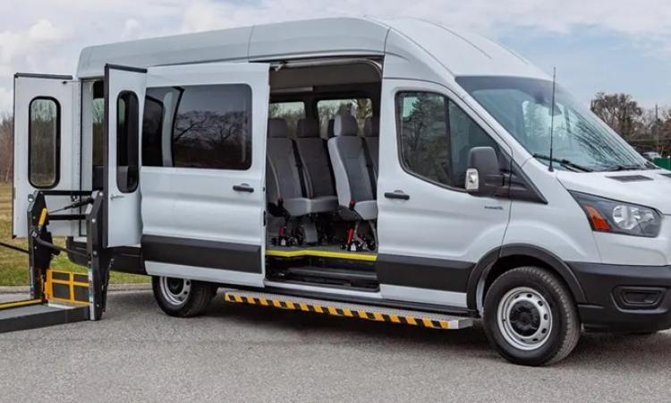 An example of a wheelchair-accessible mobility van.