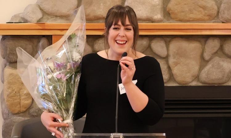 Outgoing Niverville Chamber president Amanda Wiens.