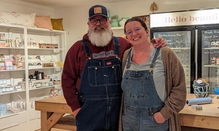 Chuck and Amy Allen, new owners of the Community General Store in Niverville.