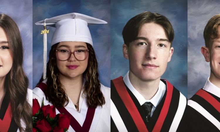 Emma Ginter, Téa DesRosiers, Landon Nickel, and Jack Grantham.