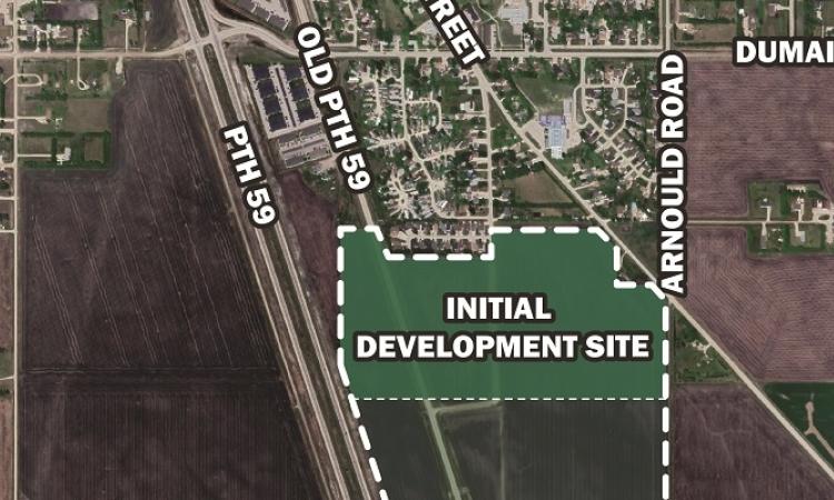 A large parcel of land south of Île-des-Chênes has been targeting for development.