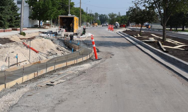 The bump-outs are being changed on Main Street in IDC as a result of resident concern.