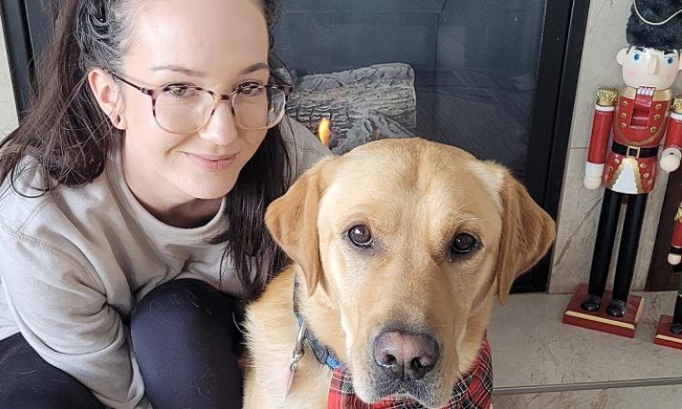 Brie Bourcier and her dog Rocky.
