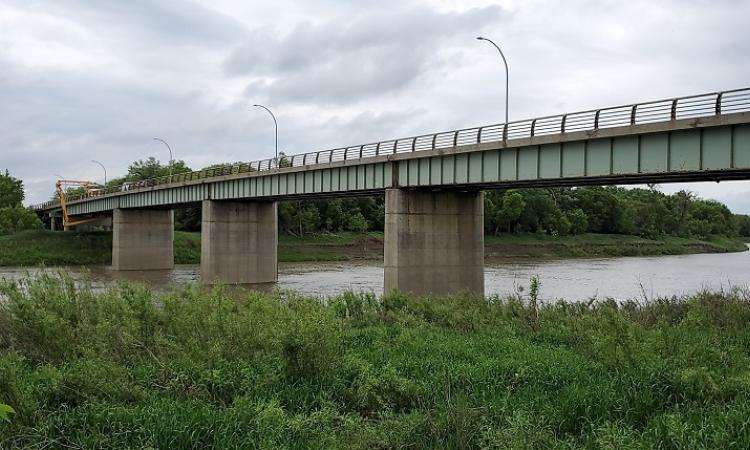 The Louis Riel Bridge in Ste. Agathe.