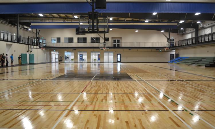 The fieldhouse, at ground level.