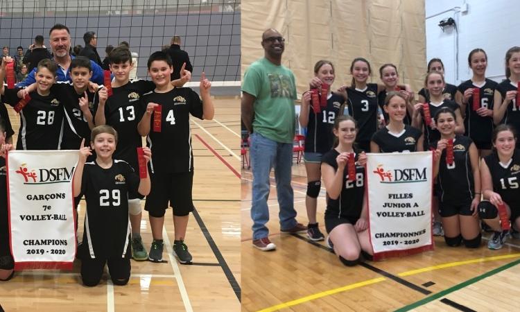 The Grade Six Boys and Grade Eight Girls team from École Sainte-Agathe.
