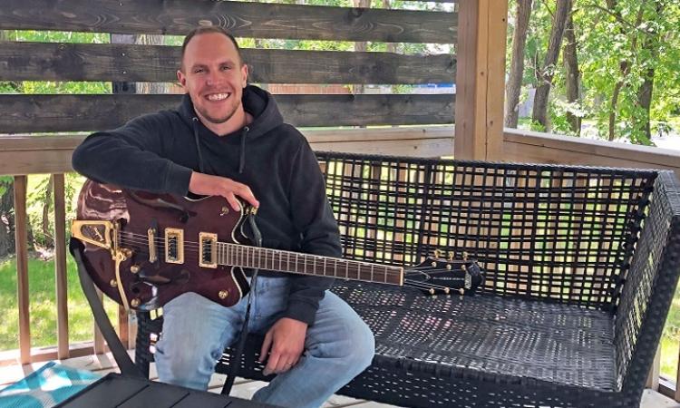 JR Charron at his home in Niverville.