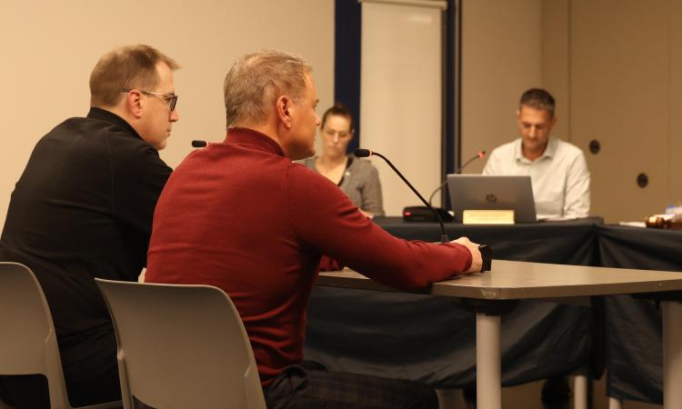 McDonald’s representatives address Niverville’s council.