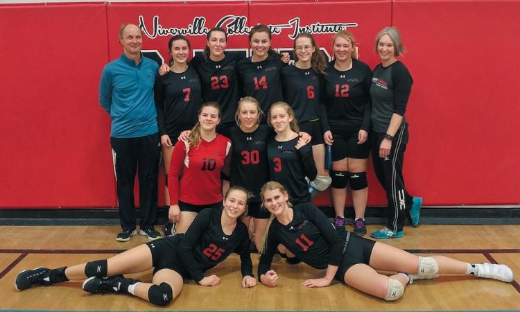 The NCI Varsity Girls volleyball team