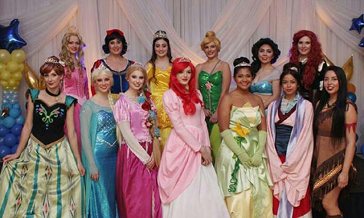 A bevy of Disney princesses at the 2017 Royal Princess Ball