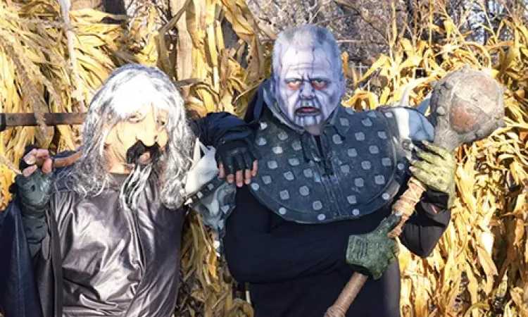 Mike Secome as George the Wizard and Tim Diagle as his ogre assistant Bob