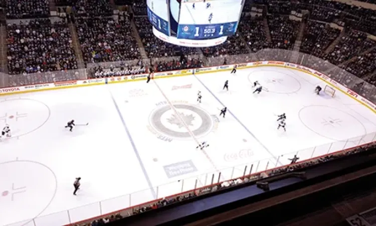 On-the-ice action at the MTS Centre