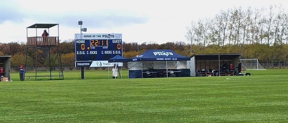 The Providence Pilots men’s soccer team suffered a tough loss on October 29 to the Université de Saint-Boniface Les Rouges.