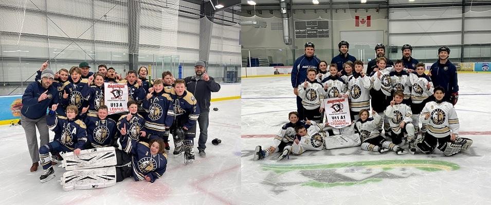 The U11A and U13A Clippers took home their respective banners this season.