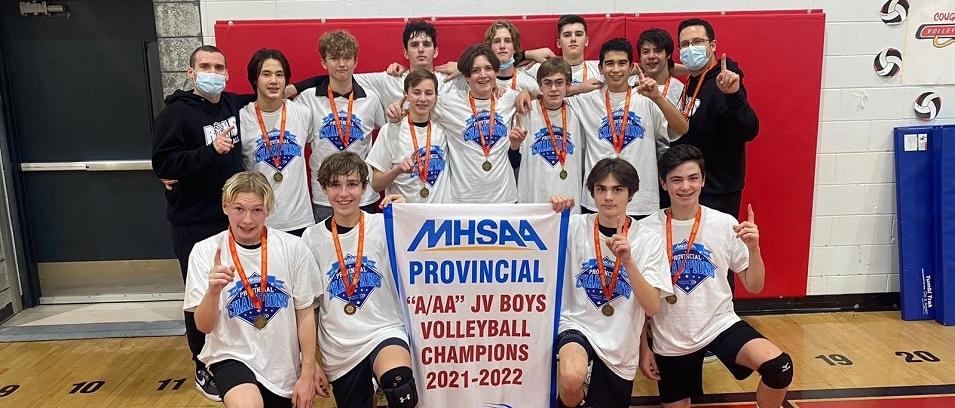 The Junior Varsity Boys volleyball team from Gabrielle-Roy won Provincials.