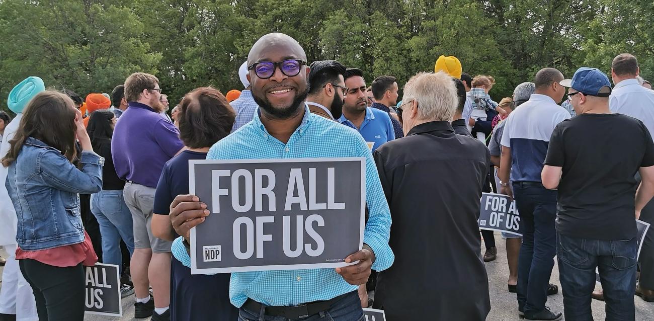 Obasesam Okoi from Ile-des-Chenes is the NDP candidate for Springfield-Ritchot.